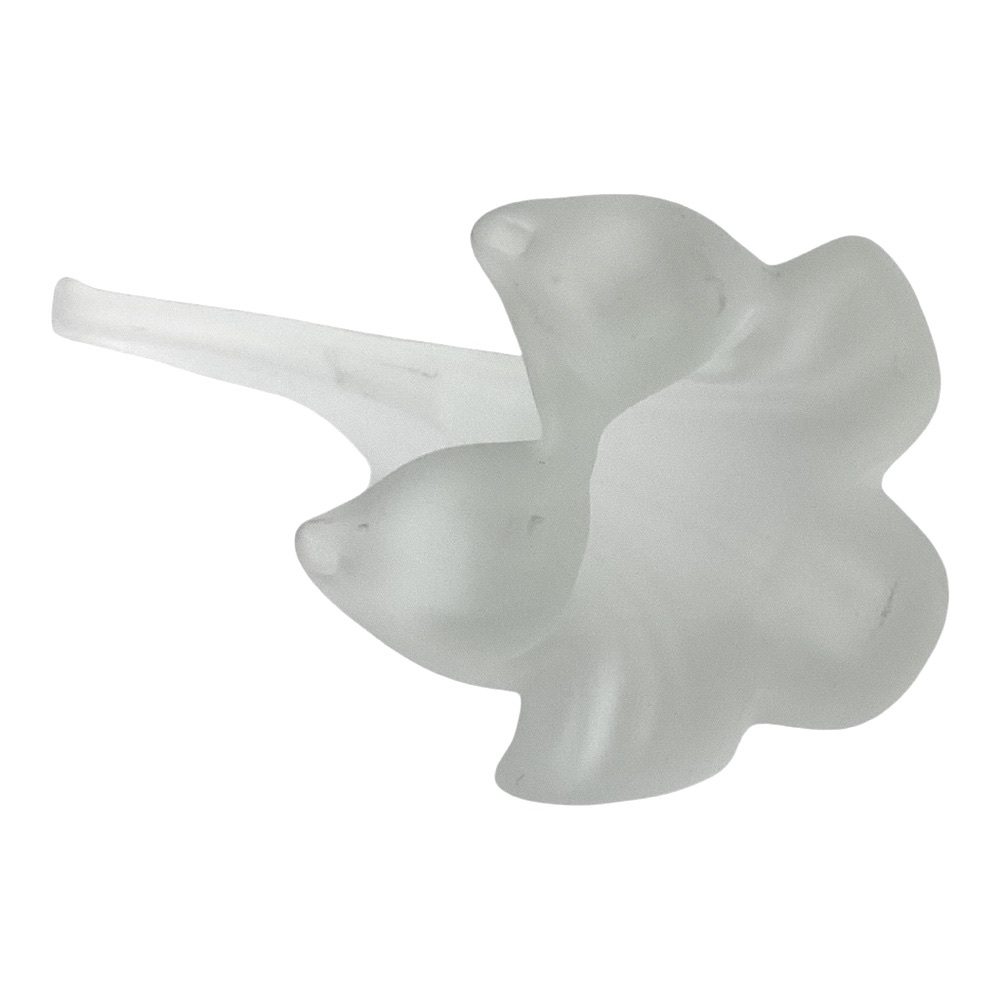 Frosted White Satin Art Glass Trumpet Horn Lily Epergne Flower Holder Bud Vase - Picture 6 of 16